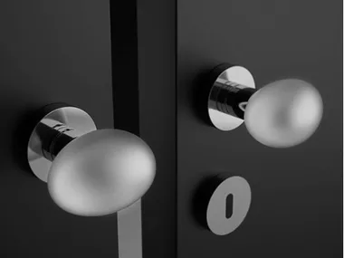 OVO LISCIO SATINATO - Crystal door knob _ Glass Design